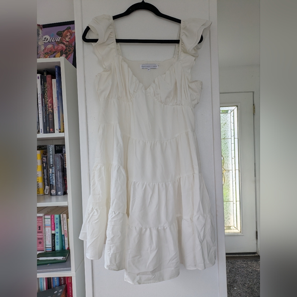 Endless Rose White Flowy Dress Medium
